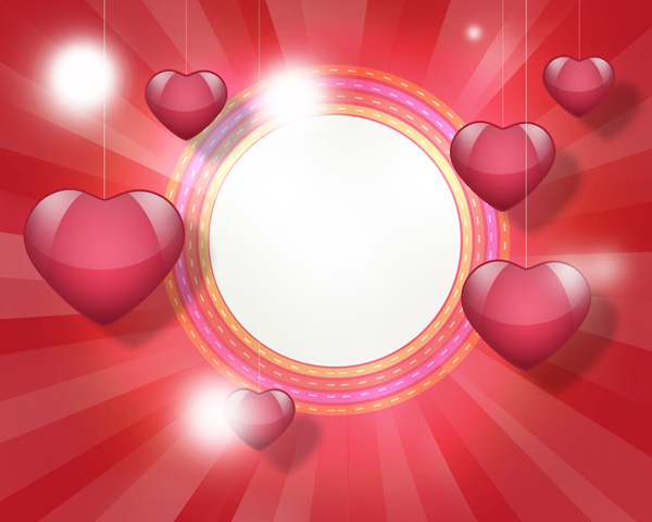 How to Create Greeting Card for Valentine's Day with Cute Glossy Hearts in Adobe Photoshop CS6