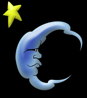 Draw Sleeping Moon in Photoshop CS