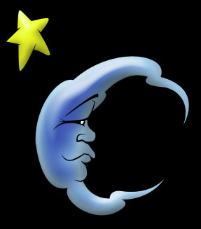 Draw Sleeping Moon in Photoshop CS