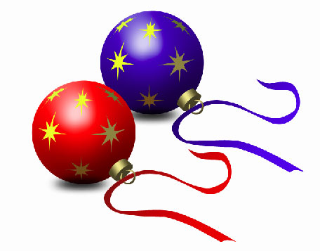 Christmas balls design in Photoshop CS