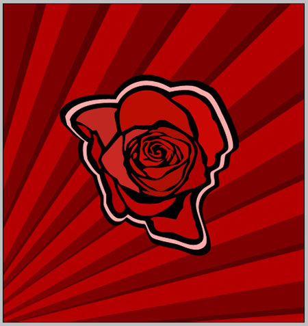 Rose design element in Photoshop CS