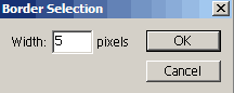border selection by 5 pixels