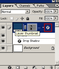 layer styles symbol at the layers palette