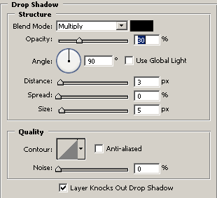 Drop Shadow in Adobe Photoshop CS