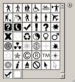 symbols palette