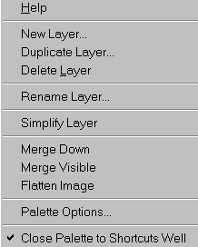 layers palette menu