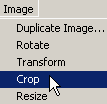 image crop menu