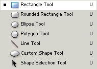 shapes group in toolbox