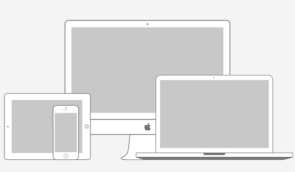 Apple Products Minimal Wireframe Kit (PSD)