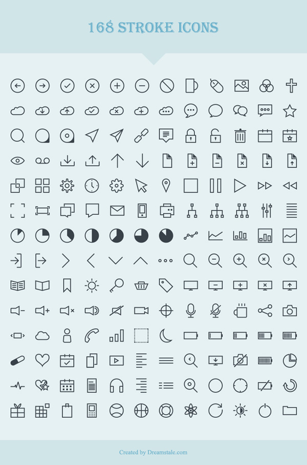 Free 168 Vector Stroke Icons