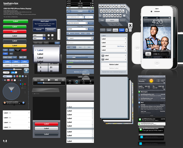 iOS 5 GUI PSD (iPhone 4S)