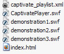 For a typical web deployment, the folder would contain these files