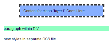 Styles shown with the CSS Layout Backgrounds visual aid enabled