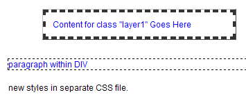 Styles shown with the CSS Layout Outlines visual aid enabled