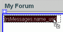 Replacing the placeholder text