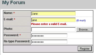 Validating e-mail addresses