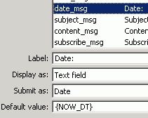Setting the date field