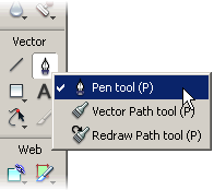 Pen tool group in Fireworks