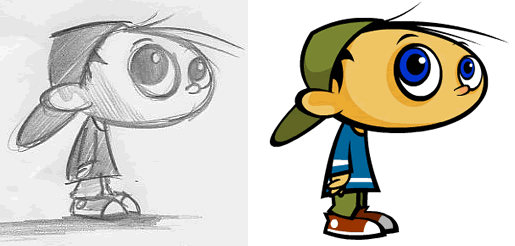 From sketch to Flash -- my trademark character
