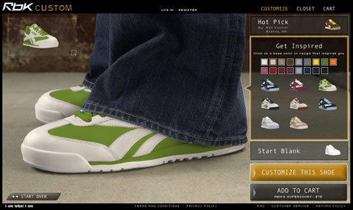 RbkCustom Online Shoe Configurator