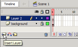 Click Insert Layer to insert a new layer above the currently selected layer.