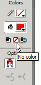 Select No Color for the stroke color control.