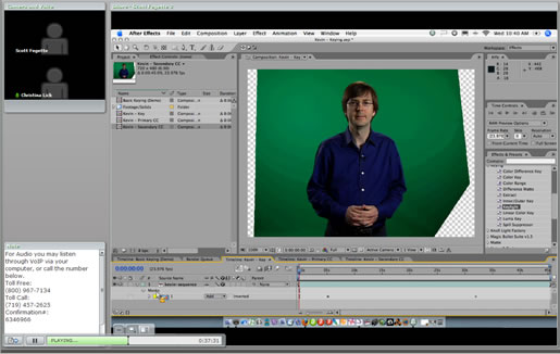 Removing greenscreen backgrounds in Adobe After Effects 7
