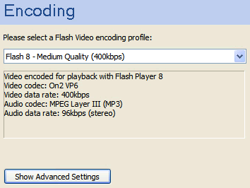 All Flash 8 profiles use the On2 VP6 codec, which is required to include an alpha channel in Flash video