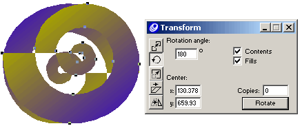Spiral object transform