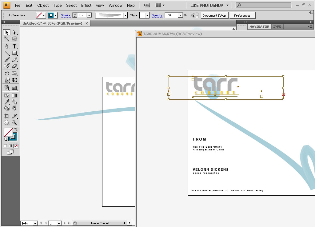 Making a corporate style design