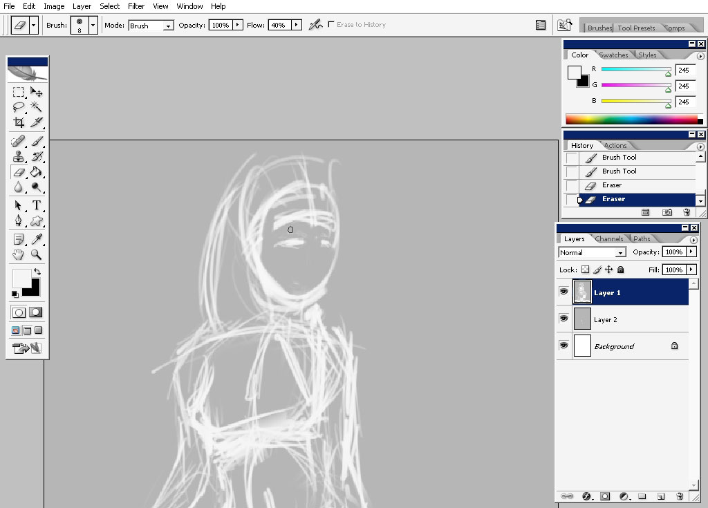 Drawing a female character