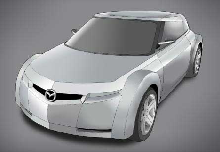 Mazda rendering in adobe Photoshop cs2
