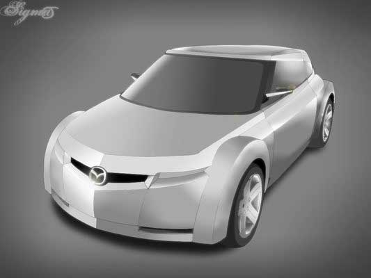 Mazda rendering in adobe Photoshop cs2