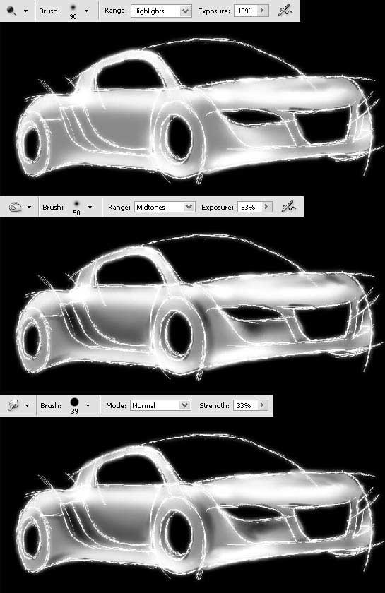 Audi sketch in adobe Photoshop cs2