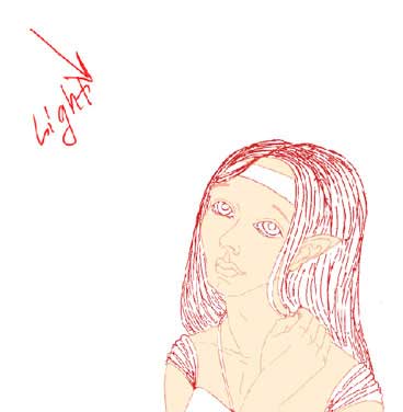 drawing Melissa elf - girl in adobe Photoshop cs2