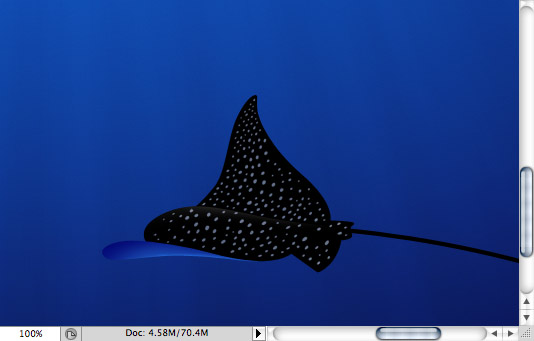 Spotted Eagle Ray - making of - Step 31