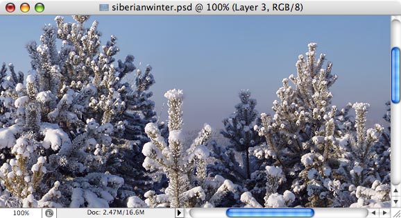 Siberian Winter - making of  - Step 1