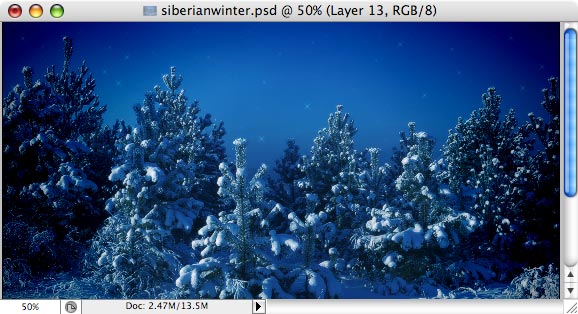 Siberian Winter - making of  - Step 14