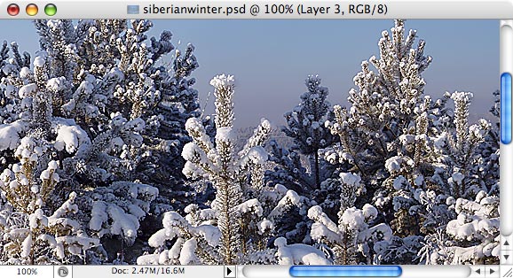 Siberian Winter - making of  - Step 2