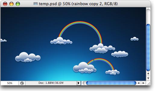 Rainbows - making of - Step 15