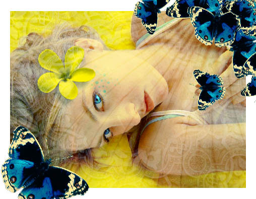  yellow portrait photo effect in adobe Photoshop cs2