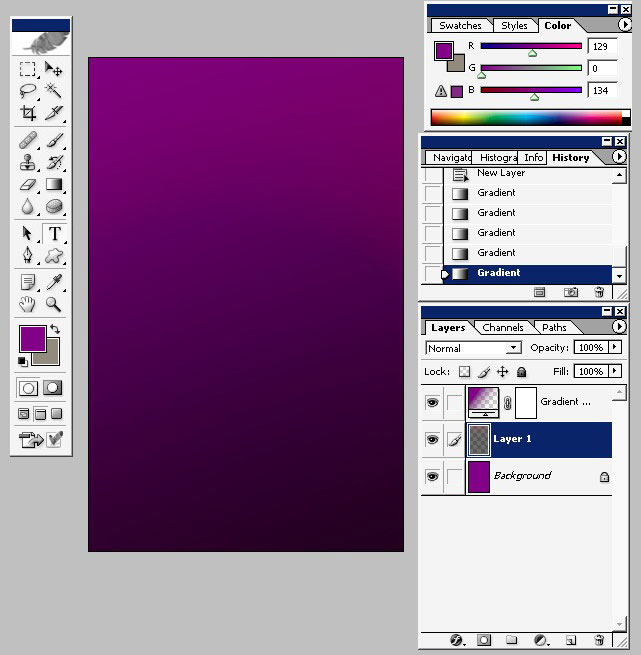 Photoshop purple text effects