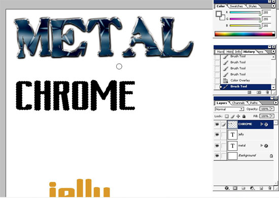 Metal,Chrome and Jelly Text Effects