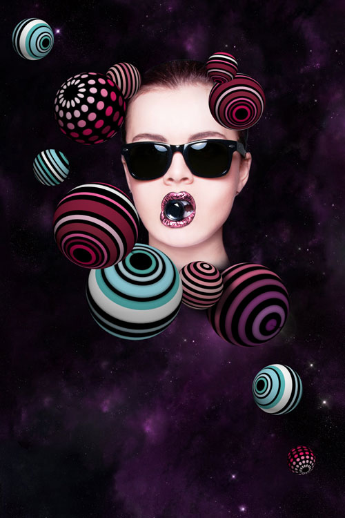 Mixing 3D Elements and Photography to Create a Vibrant and Playful Photomontage