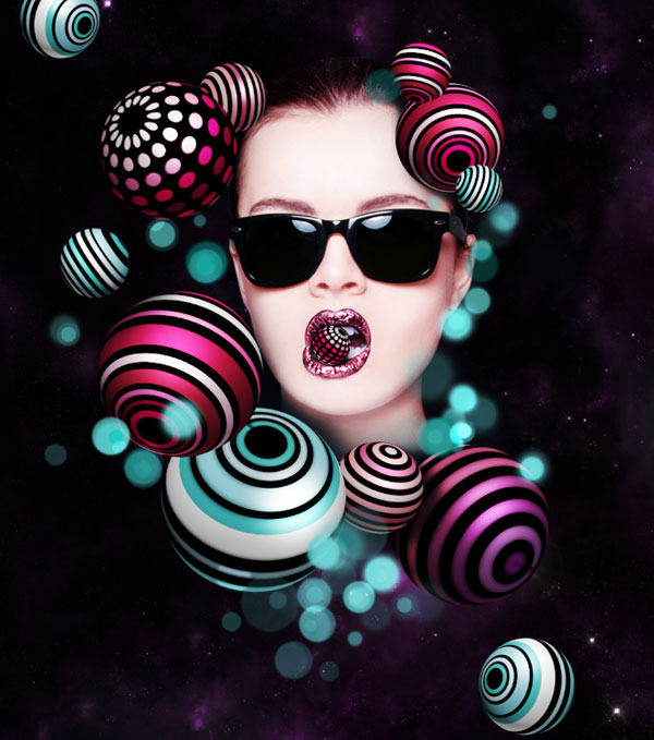 Mixing 3D Elements and Photography to Create a Vibrant and Playful Photomontage